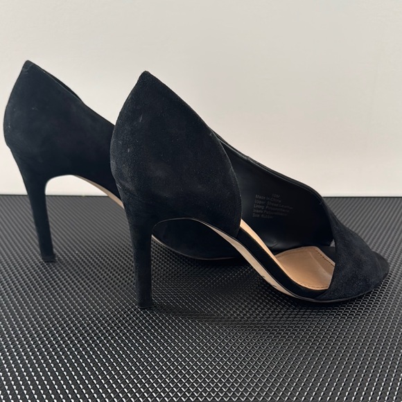 Elegant Black Peep-Toe Heels - Picture 1 of 9
